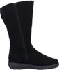 A black suede boot is shown from the side against a white background. Anteprima dell’immagine prodotto
