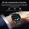 A person wearing a smartwatch, with marketing text and icons overlaid. Produktbild-Vorschau