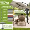 tillvex® Alu Sonnenschirm Rechteckig Ø 330 cm Taupe + Produktbild-Vorschau 5