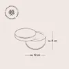 A sketch of a wooden box with its lid slightly ajar, showing dimensions. Produktbild-Vorschau