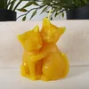 Candela in cera d'api Candela gatto coccolone 7 cm Anteprima dell’immagine prodotto 1