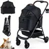 Passeggino 3 in 1 per animali domestici con trasportino Anteprima dell’immagine prodotto 1
