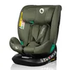 A studio shot of a green car seat on a white background. Produktbild-Vorschau
