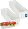 KOTARBAU® 2er Set Blumenkasten Blumentopf 58x18x16 cm Weiß Produktbild-Vorschau 1