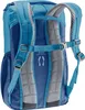 The back of a blue backpack is shown against a white background. Voir les images du produit