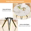 OKWISH Table À Manger - Ronde Pour 4 Personnes Avec Pieds Voir les images du produit 6