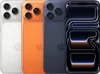 A lineup of four iPhones in different colors, showcasing their rear cameras and Apple logos. Podgląd zdjęcia produktu