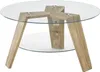 Couchtisch "LUBLIN" aus Glas, Holz in holzfarben. Produktbild-Vorschau 1