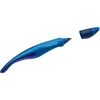 A blue pen with its cap off, shown against a white background. Produktbild-Vorschau