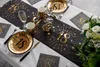 Tischläufer Vlies schwarz Zahl 70 gold 5 m Geburtstag Produktbild-Vorschau 2