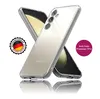 Two clear phone cases are shown diagonally on a white background. One case is in the foreground, and the other is in the background. Produktbild-Vorschau