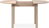 A wooden dining table with an extension mechanism. Voir les images du produit