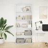 vidaXL Libreria bianca 80x30x189 cm Materiale a base di Anteprima dell’immagine prodotto 1