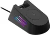 A black mouse dock with colorful LED lights on the side and a wireless charging pad on top. Anteprima dell’immagine prodotto