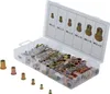 A clear plastic box containing a variety of metal nuts and bolts, with a lid displaying labels and images of the different sizes. Anteprima dell’immagine prodotto