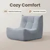Togo Sofa 1 Sitzer Chenille Bodensessel kleines Sofa Lounge Produktbild-Vorschau 5