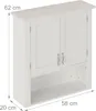 Relaxdays Hängeschrank, 3 Fächer, H x B x T: 62 x 58 x 20 Produktbild-Vorschau 4
