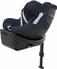 A dark blue and gray child car seat is shown against a white background. Produktbild-Vorschau