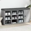 vidaXL Lavice na boty šedá Sonoma 102x32x50 cm Materiál na Náhled obrázku produktu 2