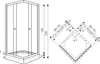 Kerra Xenia SQ Black 80x80 Duschkabine ohne Duschwanne, Produktbild-Vorschau 4