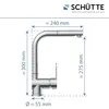 SCHÜTTE Küchenarmatur LONDON, Niederdruck Armatur Küche, Produktbild-Vorschau 3