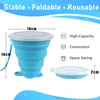 2-teiliges Set faltbarer Silikonbecher, 320 ml Reisebecher, Produktbild-Vorschau 2