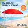 2x Sonnenschirm Strandschirm Garten Balkon Strand Schirm Produktbild-Vorschau 4