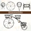 An instructional diagram showing how to assemble a metal bicycle-shaped plant stand. Anteprima dell’immagine prodotto