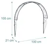 Relaxdays Arco a rosa semicircolare, metallo, A x L x P: Anteprima dell’immagine prodotto 4
