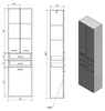 Aqualine ZOJA/KERAMIA FRESH Hochschrank mit Wäschekorb Produktbild-Vorschau 5