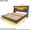 Flieks Polsterbett 140x200cm mit USb & Type-c, Doppelbett Produktbild-Vorschau 7
