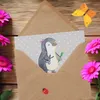 Mr. & Mrs. Panda Grußkarte Friseurin Herz - Grau Pastell - Produktbild-Vorschau 3