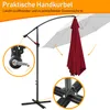 Sonnenschirm 350cm Balkon Strandschirm Gartenschirm Produktbild-Vorschau 6