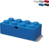 A blue LEGO-style drawer box is shown against a white background. Several other colored LEGO-style boxes are visible in the upper right corner. Produktbild-Vorschau