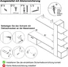 Merax Wandschrank mit drei Regalen und einer Tür, mit zwei Produktbild-Vorschau 4