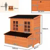 PawHut Hühnerstall aus Tannenholz, Hühnerhaus mit Produktbild-Vorschau 3