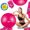Piłka do ćwiczeń, gimnastyczna 65cm różowa z pompką Medi Podgląd zdjęcia produktu 1