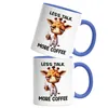 Less Talk More Coffee Lustige Giraffe Tasse Blau Kaffee Produktbild-Vorschau 2