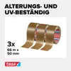 tesa Pack Strong 3 x (66 m x 50 mm), braun Produktbild-Vorschau 4