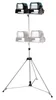 A tripod stand with two lights mounted on top, and two more lights blurred in the background. Produktbild-Vorschau