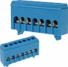 Two blue terminal blocks with silver connectors are shown against a white background. Produktbild-Vorschau