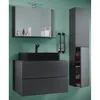 Lavabo 4 pièces | Armoire lavabo noire largeur 60 cm | Voir les images du produit 2