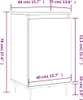 vidaXL Kredens biały 40x35x70 cm Materiał drewnopochodny Podgląd zdjęcia produktu 8