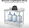 ACXIN Edelstahl Arbeitstisch Edelstahltisch Gastro Silber Produktbild-Vorschau 5