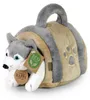 Peluche Husky avec cage, 13 cm, écologique Voir les images du produit 1