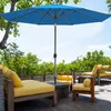 Sonnenschirm 3,5m rund blau Garten Balkon knickbar mit Produktbild-Vorschau 5