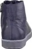 The back view of a dark blue leather boot. Anteprima dell’immagine prodotto
