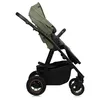 A side view of a green and black stroller on a white background. Produktbild-Vorschau