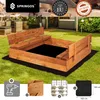 Springos® Sandkasten mit Sitzbänken 120 x 120 cm Produktbild-Vorschau 4