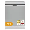 A front view of a silver dishwasher. Produktbild-Vorschau